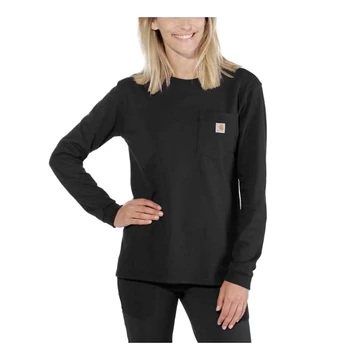 103244 - Carhartt Pocket Hosszú Ujjú Női  Póló - Fekete, XS - munkaruha - védőöltözet