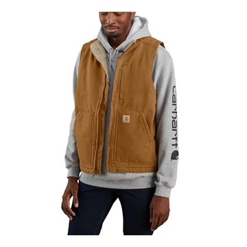 104277 - Carhartt Washed Duck Sherpa béléses mellény - munkaruha - védőöltözet