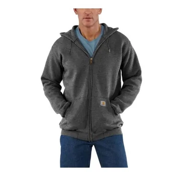 K122 - Carhartt Cipzáras Kapucnis Pulóver - Szénszürke, XS - munkaruha - védőöltözet