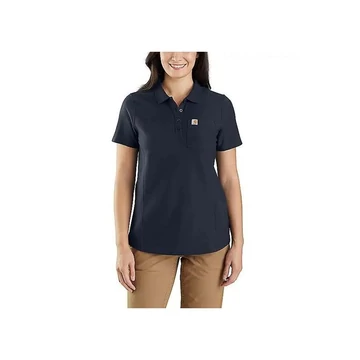 104229 - Carhartt W Relaxed Fit galléros női póló - XL, Sötétkék - munkaruha - védőöltözet
