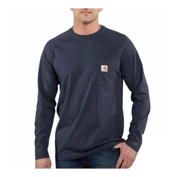 100393 - Carhartt Force Delmont Hosszú Ujjú Póló - Sötétkék, XXL - munkaruha - védőöltözet