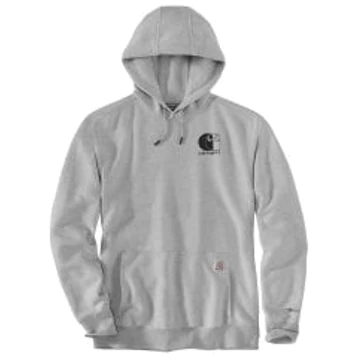 107064 - Carhartt Kapucnis pulóver mellkas emblémával - Szürke, S - munkaruha - védőöltözet