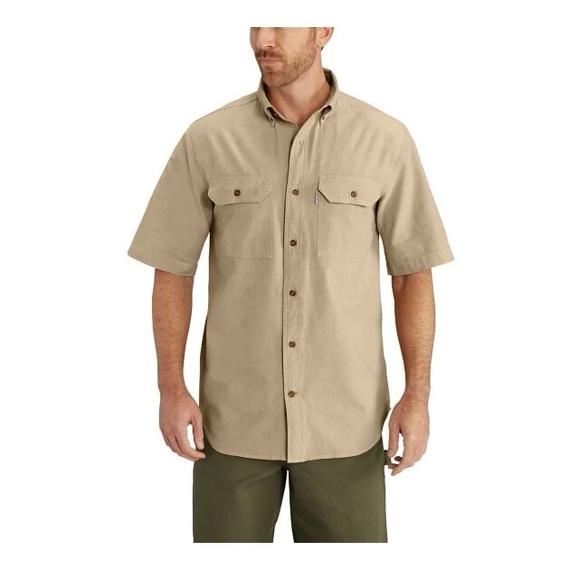 S200 - Carhartt Fort Solid Rövid Ujjú  Ing - Homok, S - munkaruha - védőöltözet