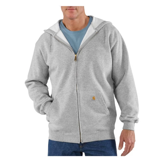 K122 - Carhartt Cipzáras Kapucnis Pulóver - Világosszürke, XL - munkaruha - védőöltözet