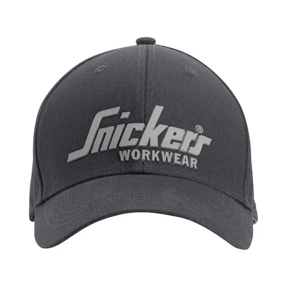 9041 - Snickers Logo Baseball Sapka - Acélszürke, Egy méret - munkaruha - védőöltözet